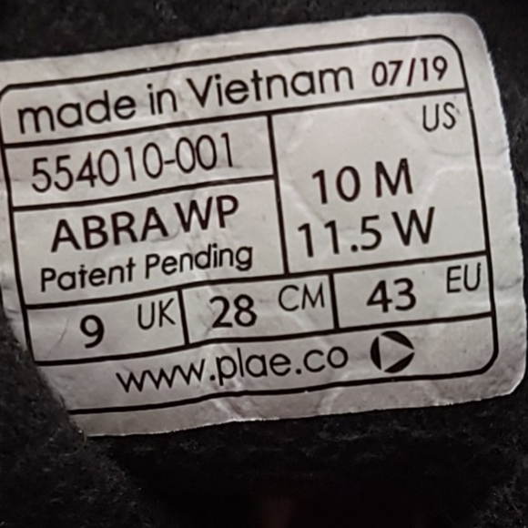 Plae Abra WP Leather Waterproof Sneakers 554010 001 Mens Size 10 - Picture 8 of 8